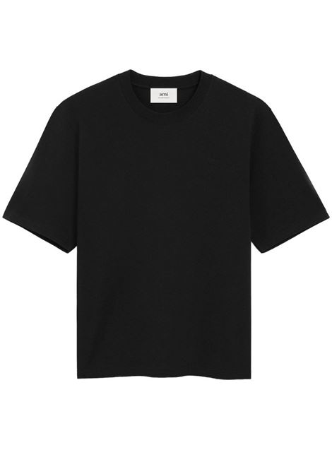 t-shirt tonal adc uomo nera AMI PARIS | UTS341.726001